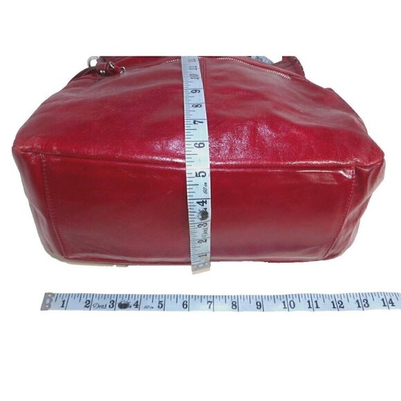 VICENZO red leather tote, shoulder bag, handbag, purse - Picture 8 of 10